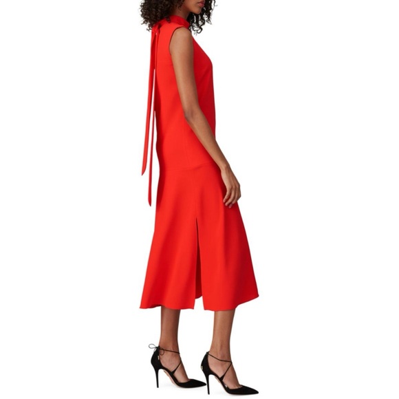 Victoria Beckham Back Tie Midi Shift Dress, Size UK12, US8 EXCELLENT! - Picture 4 of 16
